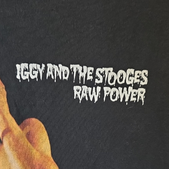 Iggy Pop And The Stooges Black Heavy Cotton Tee - Picture 4 of 5